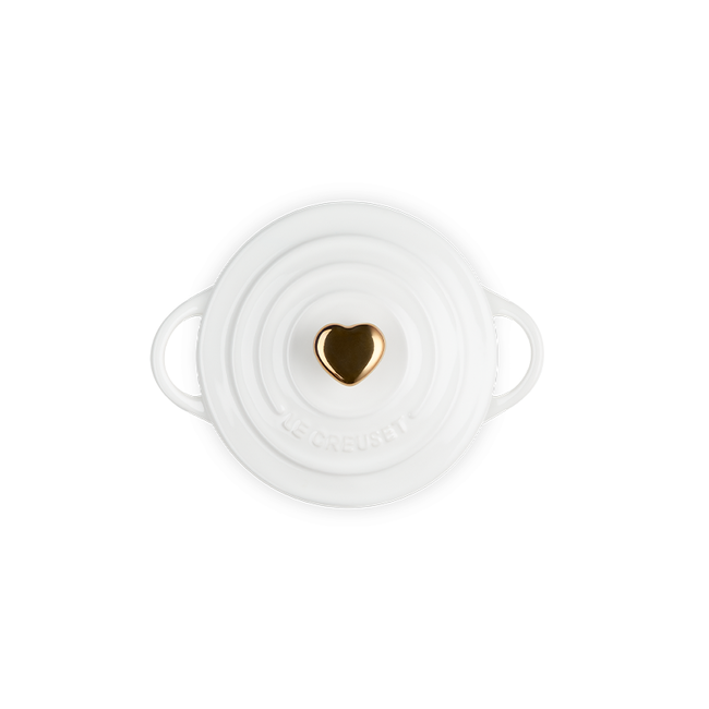 Mini Round Cocotte with Heart Knob, view 2
